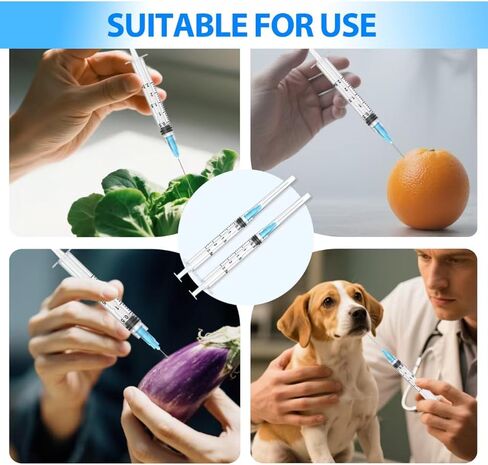 100 محاقن مختبر يمكن التخلص منها ， 2.5 مل/سم 23GA 1.5 بوصة محاقن مع الإبرة ، محقنة قفل luer ، ملفوفة بشكل فردي in Kuwait