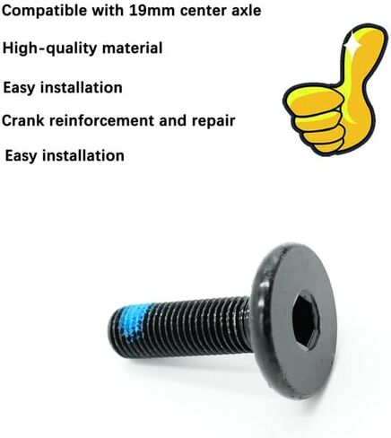 2PCS Chromoly 8-Spline BMX Spindle Bolts - 19mm Bottom Bracket Axle Screws for BMX/Mid Bikes in Kuwait