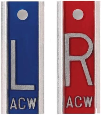 X-Ray Markers (Aluminum) - Blue/Red, Left & Right Set, 1" Lead Letters "L" & "R" in Kuwait