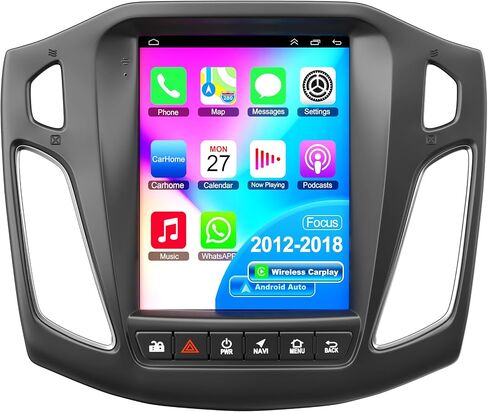 4+64 Android 13 Car Stereo for Ford Focus 2012-2018 ، 10.4 بوصة راديو شاشة تعمل باللمس مع Carplay/Android Auto ، GPS ، WiFi ، Bluetooth ، دعم OBD2/DVR/DSP in Saudi Arabia