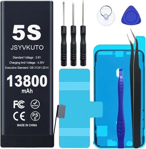 بطارية 15800mAh لـ iPhone SE2 (SE 2020 2nd Generation) ، بطارية جديدة للبديل عن سعة أعلى لدورة من أجل iPhone SE 2020 مع مجموعة أدوات الإصلاح الكاملة ، Model A2275 A2296 A2298 in Saudi Arabia