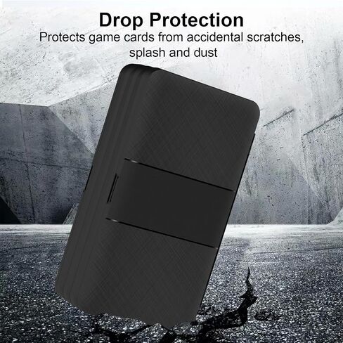 QuoLumPIA 48 Game Card Case Compatible for Nintendo Switch 2/OLED/Switch/Switch Lite, storage 48 Game Cards & 80 Micro SD cards, Black, hard shell, magnetic closure, soft silicone linning in Saudi Arabia
