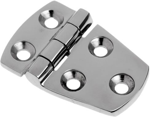Pair of 316 Stainless Steel Boat/Door Hinge ，Heavy Duty Marine Grade Mirror Polished Cast Strap Hinge Marine Hardware (Size:57mm x 38mm) in Saudi Arabia