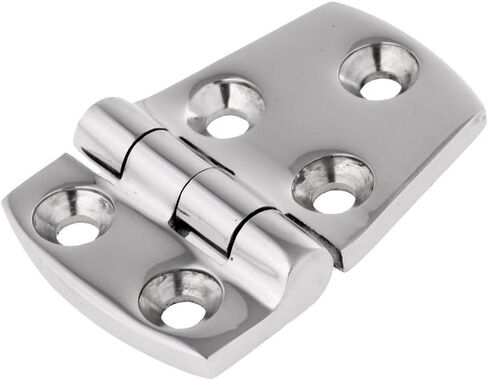 Pair of 316 Stainless Steel Boat/Door Hinge ，Heavy Duty Marine Grade Mirror Polished Cast Strap Hinge Marine Hardware (Size:57mm x 38mm) in Saudi Arabia