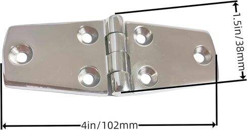 Heavy Duty 316 Stainless Steel Marine Butt Hinge 4in, Marine Caravan Cabinet Shed Garden Wooden Door & Gate Cast Hinge Hardware (4inx1.5in-4Pcs) in Saudi Arabia
