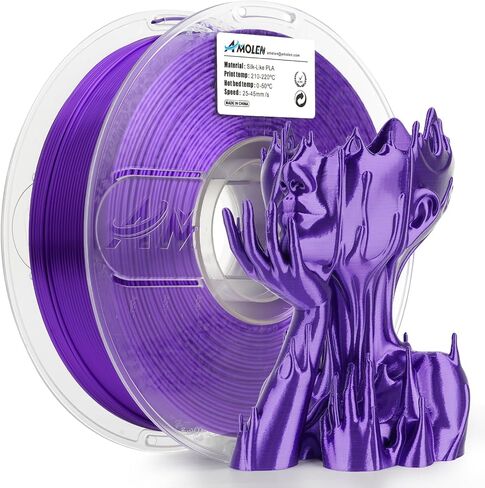 AMOLEN PLA 3D Printer Filament, PLA Filament 1.75mm Silk Black Shiny Red Gold Filament, 3D Printing Filament 1KG/2.2lb in Kuwait