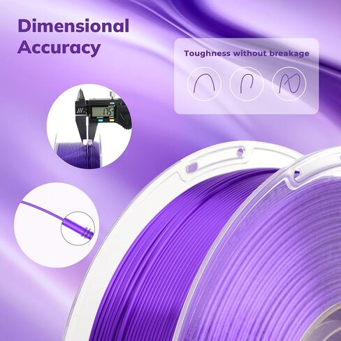 AMOLEN PLA 3D Printer Filament, PLA Filament 1.75mm Silk Black Shiny Red Gold Filament, 3D Printing Filament 1KG/2.2lb in Kuwait