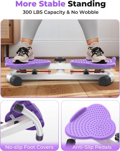 FEIERDUN Waist Twister Machine, Noiseless Ab Twister Board for Core Strength, Slim Waist and Toned Abs, Waist Twisting Machine for Home Gym Equipment for Women, 300 LBS Capacity in Saudi Arabia