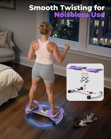 FEIERDUN Waist Twister Machine, Noiseless Ab Twister Board for Core Strength, Slim Waist and Toned Abs, Waist Twisting Machine for Home Gym Equipment for Women, 300 LBS Capacity in Saudi Arabia