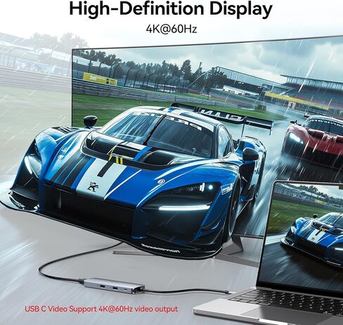 Docking Station for MacBook Pro Air,USB C Docking Station Dual Monitor,Dual HDMI Adapter Hub for Mac MacBook Pro with 2 HDMI(4K @60Hz), 3 USB3.0,SD TF Card Reader and 100W PD USB C Port in Kuwait