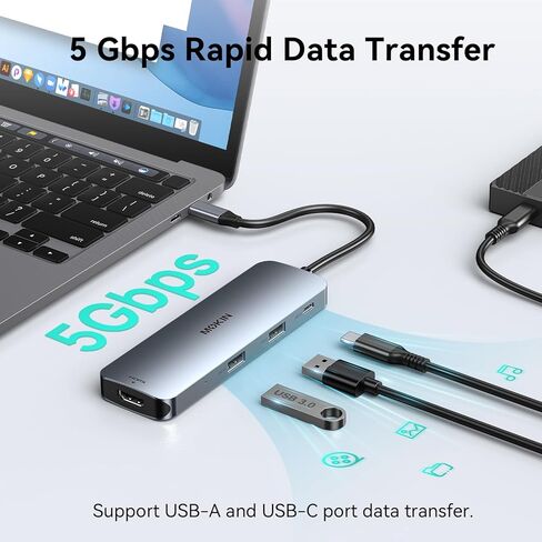 Docking Station for MacBook Pro Air,USB C Docking Station Dual Monitor,Dual HDMI Adapter Hub for Mac MacBook Pro with 2 HDMI(4K @60Hz), 3 USB3.0,SD TF Card Reader and 100W PD USB C Port in Kuwait