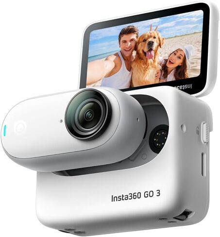 Insta360 GO 3 64GB-كاميرا Vlogging للمبدعين ، المدونة ، كاميرا الحركة الصغيرة مع شاشة تعمل باللمس ، الخفيفة والمحمولة ، POV خالية من اليدين ، Mount في أي مكان ، الاستقرار ، المعاينة عن بُعد ، مقاومة للماء in Saudi Arabia