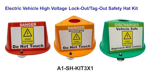 Electric Vehicle (EV) High Voltage Lockout/Tagout Safety Hat Kit in Kuwait