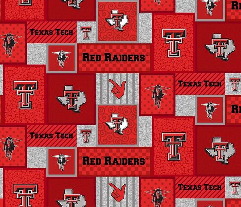 Sykel Enterprises Texas Tech University Fleece Fluge Fabric-Texas Tech Red Raiders Fleece Fluge مع تصحيح جديد مع ساحة البيع بجوار الفناء in Saudi Arabia