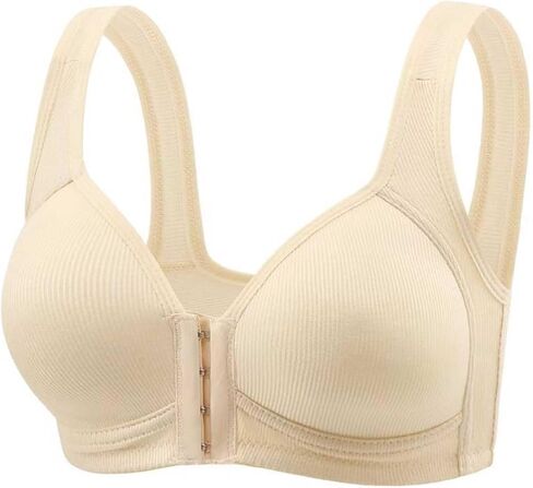 Push Up Full Coverage Bra for Older Women Front Closure Non-Slip No Underwire Bras Comfortable Breathable Bralettes in Kuwait