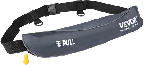 VEVOR Manual Inflatable Belt Pack for Adults, 105N Buoyancy, Over 80 Pounds and Up to 59 in Waist Adjustable, Inflatable PFD Waist for SUP Paddelboarding, Kayaking (CO2 Cylinder Not Included) in Saudi Arabia