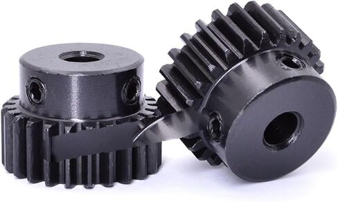 Gear Teeth Spiral Bevel Gear 1PCS 1M 15T-38T Spur Gear Pinion Bore 6mm Model 1 Motor Gear with Step OD 14mm-40mm Carbon Steel Blackened(38 Teeth) in Saudi Arabia