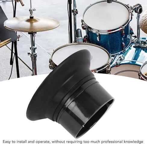Bass Drum Enhancer, ABS Rubber Bass Drum Kick Enhancer Sturdy Drum Bass Effect Amplifier with Port Hole Protector (Red) in Saudi Arabia