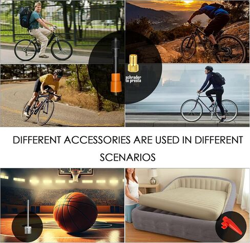 Mini Bike Tire Pump with Gauge 150PSI Portable Rechargeable Air Pump,Electric Air Pump with Presta and Schrader Valve for Road,Mountain Bike,E-Bike,Balls in Saudi Arabia