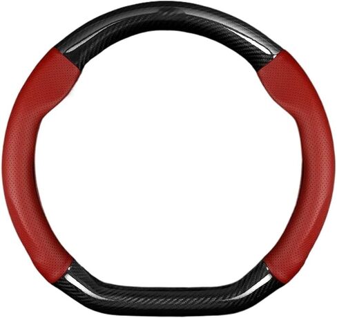 نمط الألياف الكربونية للسيارة نمط التهوية غطاء عجلة القيادة مناسبة لفورد سانت M-Ondeo F150 مناسبة لحافة الهروب من موستانج للتركيز من أجل التركيز Kuga Ranger (O Style Saddle Brown) in Kuwait