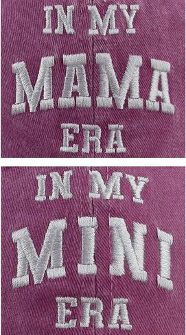 2PCS Mama and Mini Era Matching Hats for Women Kids, Adjustable Embroidered Cotton Mom Daughter Baseball Cap in Kuwait