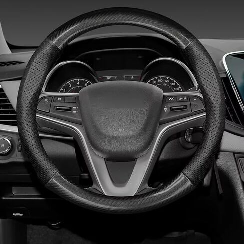 Car Steering Wheel Cover Carbon Fiber Pattern Pattern Leather Non Slip Fit for Mazda 3 6 Atenza CX-3 CX-5 CX-8 CX-7 CX-9 CX-30 CX-50 RX-7 RX-8 MX-5(Style 2) in Saudi Arabia