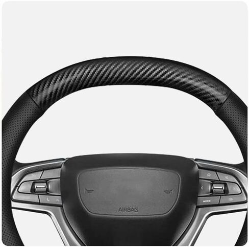 Car Steering Wheel Cover Carbon Fiber Pattern Pattern Leather Non Slip Fit for Mazda 3 6 Atenza CX-3 CX-5 CX-8 CX-7 CX-9 CX-30 CX-50 RX-7 RX-8 MX-5(Style 2) in Saudi Arabia