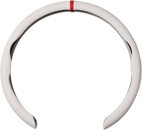 Leather Steering Wheel Cover, Universal for All Seasons, Perforated, Sweat Absorbing, Sports Card Style(Style 5) in Saudi Arabia