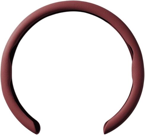 Leather Steering Wheel Cover, Universal for All Seasons, Perforated, Sweat Absorbing, Sports Card Style(Style 5) in Saudi Arabia