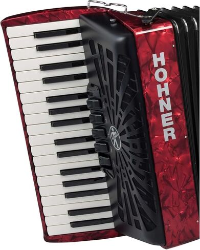 Hohner Bravo III 96 Chromatic Piano Key Accordion (Pearl Red) in Saudi Arabia