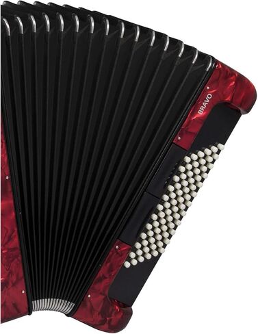 Hohner Bravo III 96 Chromatic Piano Key Accordion (Pearl Red) in Saudi Arabia
