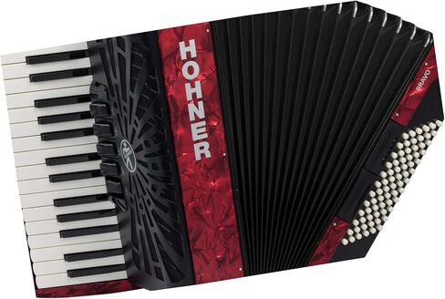 Hohner Bravo III 96 Chromatic Piano Key Accordion (Pearl Red) in Saudi Arabia