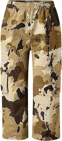 سراويل كابريس كابريس للسيدات سراويل المشي لمسافات طويلة غير رسمية سراويل سراويل صيف مموهة الجيوب المقطوعة in Kuwait