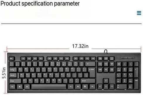 Wired Computer Keyboard, Plug Play USB, Large Number Pad, LED Indicators，Ergonomic, Foldable Stands,Anti-Wear Letters Full Size Keyboard,for Windows Mac PC Laptop-Black in Saudi Arabia