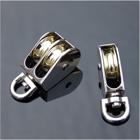 Single Pulley Block Pulley Rope 1 PCS 36/48/52/58/75/86 Mm Lifting Rope Roller Pulley Wheel Climbing Mini Pulleys Metal Sheave Zinc Alloy(Moving-Double-58mm) in Saudi Arabia