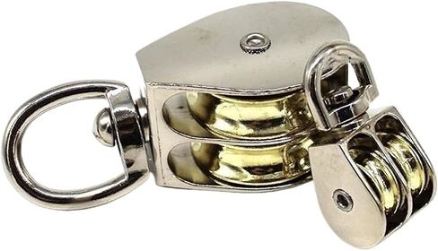 Single Pulley Block Pulley Rope 1 PCS 36/48/52/58/75/86 Mm Lifting Rope Roller Pulley Wheel Climbing Mini Pulleys Metal Sheave Zinc Alloy(Moving-Double-58mm) in Saudi Arabia