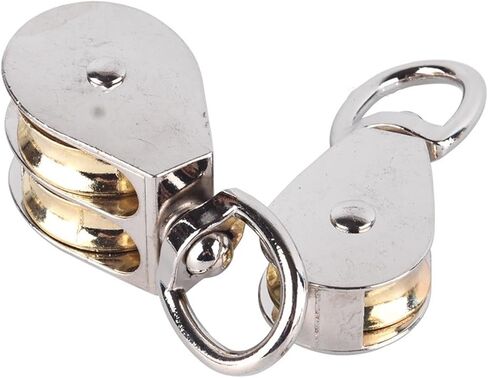 Single Pulley Block Pulley Rope 1 PCS 36/48/52/58/75/86 Mm Lifting Rope Roller Pulley Wheel Climbing Mini Pulleys Metal Sheave Zinc Alloy(Moving-Double-58mm) in Saudi Arabia