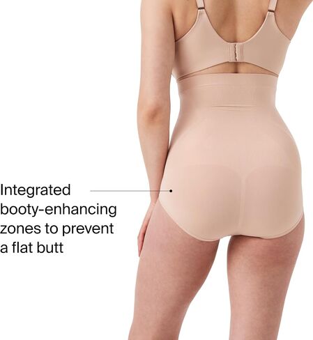 spanxsculpt oncore موجز عالي المهدئة - تشكيل جسم النحت القوي - المستوى 3 ضغط - مريح للملابس الأصلية - عارية ناعمة - x -small in Saudi Arabia
