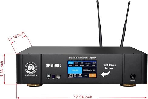 KSP-4000PRO 4000W نظام الكاريوكي المهني | 3 في 1 من الفئة D ، خلاط رقمي مع مكافحة الظهر ، 2 ميكروفونات لاسلكية in Saudi Arabia