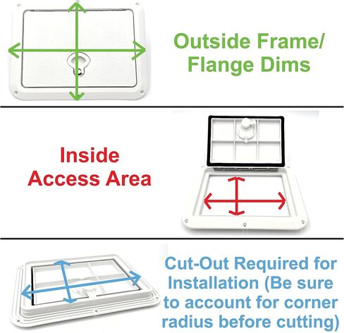 DPI Marine 13" x 30" Flush Series Access Hatch - DPF1330 (Made in USA) in Kuwait
