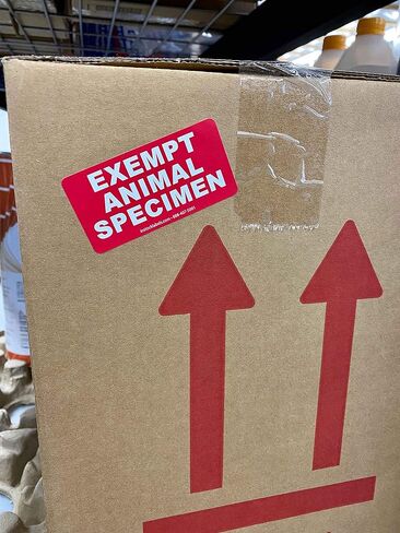 Exempt Animal Specimen Labels 1.5 x 3 Inch 500 Total Labels in Kuwait