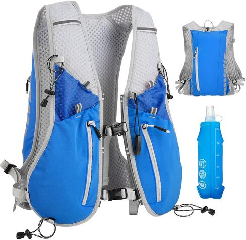 NONSAR Running Vest Backpack 7L, Running Vest for Men Women, Lightweight Pack with 500ml Soft Flask, Adjustable Chest Straps and Reflective Running Hydration Vest for Running Hiking Cycling Camping in Saudi Arabia