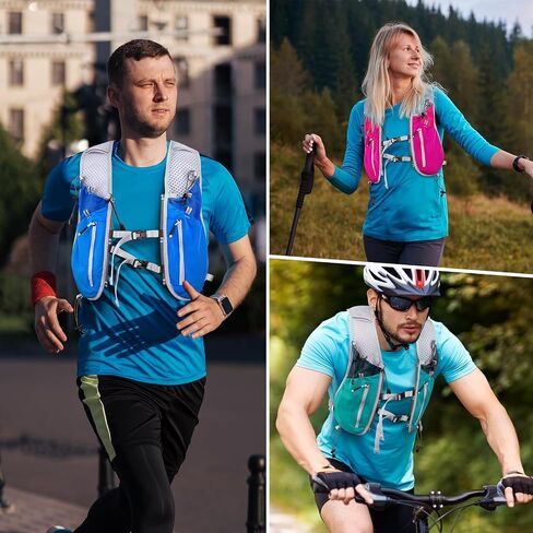 NONSAR Running Vest Backpack 7L, Running Vest for Men Women, Lightweight Pack with 500ml Soft Flask, Adjustable Chest Straps and Reflective Running Hydration Vest for Running Hiking Cycling Camping in Saudi Arabia