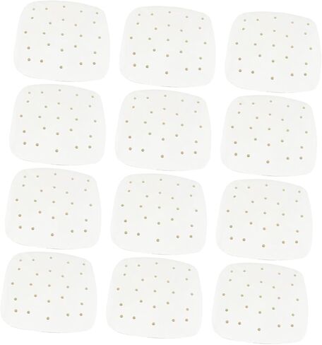 ABOOFAN Air Fryer Baking Paper Liners 100 Sheets Non-Stick Parchment Paper for Air Fryer Food-Grade Grease Resistant Sheets Suitable for Roasting Frying and Baking in Saudi Arabia