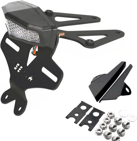 Compatible with SEROW 250 XT250 2018+ License Plate Holder Rear Fender Eliminator Tail Tidy LED Integrated Tail Brake Light Indicator Turn Signal Blinker Kit (Smoke) in Kuwait