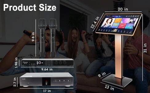 آلة كاريوكي الصينية الجديدة KV-V5 Max Karaoke Player ، مع ميكروفون لاسلكي REARD ، شاشة تعمل باللمس بحجم 22 بوصة ، وظيفة تنزيل السحابة الحرة in Kuwait