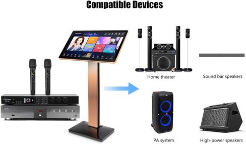 آلة كاريوكي الصينية الجديدة KV-V5 Max Karaoke Player ، مع ميكروفون لاسلكي REARD ، شاشة تعمل باللمس بحجم 22 بوصة ، وظيفة تنزيل السحابة الحرة in Kuwait