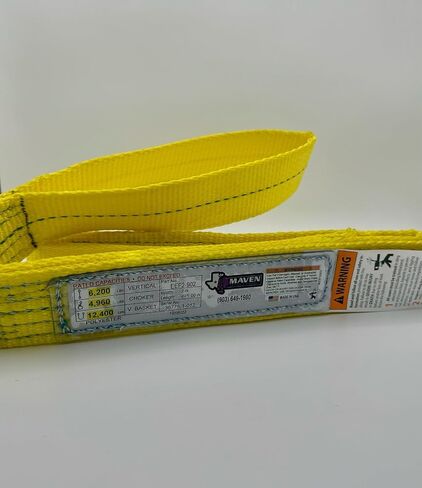 Twisted Eye Lift Sling | Flat Eye to Eye Polyester Heavy Duty Web Sling | (1" x 2') in Saudi Arabia