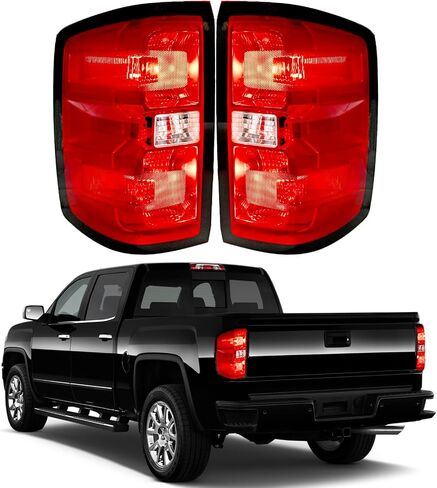 مجموعة أضواء الذيل متوافقة مع Chevy Silverado 2007-2013 1500 2500HD 3500HD BRAKE BAKE BRAKE SET SET DRIVER و RIAND RASEDER ، مع لمبات وتسخير in Kuwait