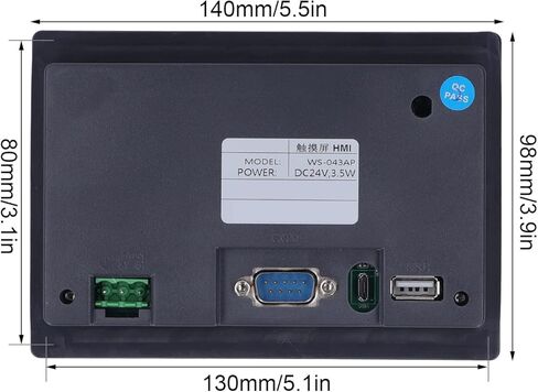 HiLitand Industrial HMI مع Accessorie ، High 4.3in TFT LCD الإضاءة الصناعية السيطرة الصناعية in Kuwait